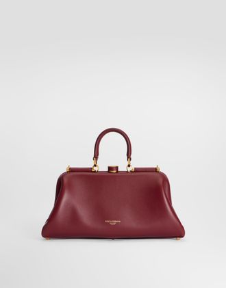 Dolce & Gabbana Medium Grandma Handbag In Plong&eacute; Nappa Leather - Woman Handbags Bordeaux Onesize