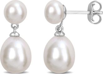 Delmar Cultured Freshwater Pearl Earrings in White at Nordstrom Rack
