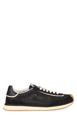 Dolce & Gabbana Leather And Fabric Low-Top Sneakers