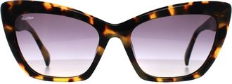 Max Mara Cat Eye Womens Coloured Havana Smoke Grey Gradient MM0063 Logo14 - Brown - One Size