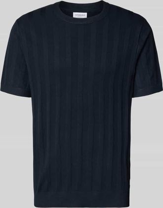 Lindbergh Lindbergh Strickshirt aus Viskose-Mix mit Rundhalsausschnitt in Marine, Gr&ouml;&szlig;e XXXL