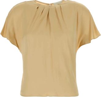 Isabel Marant Sakine Top - Dames - Blouses - Geel - S - Satijn - Overhemden