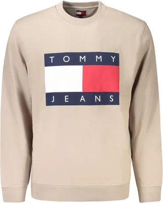 Tommy Hilfiger Beige Cotton Mens Mens Sweatshirt