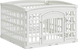 vidaXL Parque Para Perros De 4 Paneles 88 X 88 X 56 Cm Pl&aacute;stico Blanco Vidaxl
