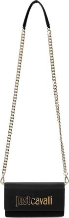 Just Cavalli logo-lettering crossbody bag - Black