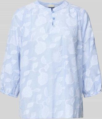 Milano Milano Italy Regular Fit Bluse mit 3/4-Arm in Hellblau, Gr&ouml;&szlig;e 36