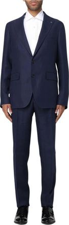Tagliatore Single Breasted Suits, male, Blue, Size: L Tailored TwoPiece Suit