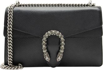 Gucci Black Leather Crystal Dionysus Medium Shoulder Bag (Authentic Pre-Loved)