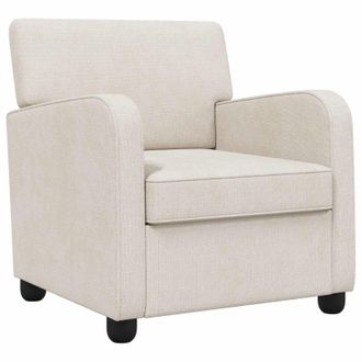 vidaXL Sill&oacute;n Crema Chenilla Vidaxl