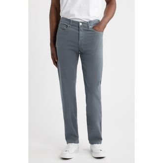 Frame Denim LHomme Slim Fit Five-Pocket Twill Pants in Modern Grey at Nordstrom, Size 30
