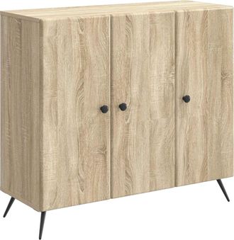 vidaXL Aparador Roble Sonoma 89 X 34,5 X 80 Cm Madera De Ingenier&iacute;a Vidaxl