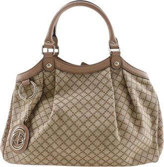 Gucci Pre-owned Handbags, female, Brown, Size: ONE SIZE Pre-owned Top Handle Bag