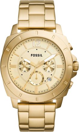 Fossil Mens Privateer 45mm Chronograph, Gold-Tone Stainless Steel Watch, BQ2694
