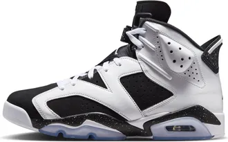 Nike Jordan Mens Air Jordan 6 Retro Black and White Shoes in White | CT8529-108