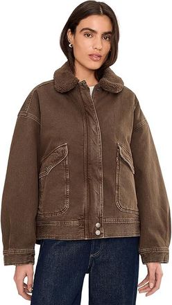 Levi's Sherpa Bomber 1 Womens Jacket Lariat Luck Bomber : XL, Denim/Faux Fur