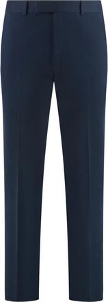 Gucci Katoenen Gabardine Broek met Web - Heren - Nette broeken - Blauw - S - Katoen - Broeken