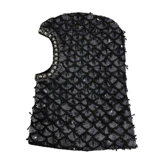 Dolce & Gabbana Embellished Scalloped Balaclava Hat - female - Dolce & Gabbana - Accessories - Multicolor - ONE SIZE - Accessories