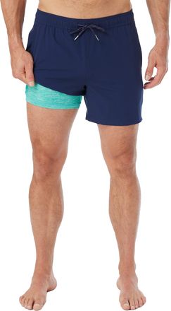 Fair Harbor Bungalow Trunk -- Mens Swim Suits with Liner, 5-inch Inseam -- Anti-Chafe, Relaxed-fit Swim Trunks, True Navy, X-Large
