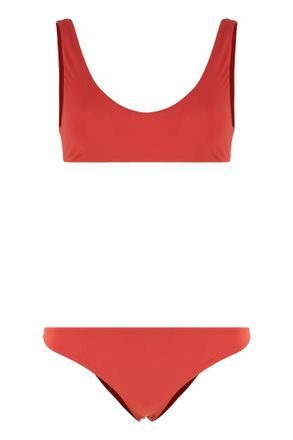 Lido Red Solid Swimwear