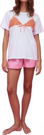Pitusa Bikini Top T-Shirt In Orange