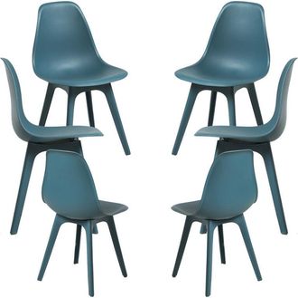 Regalos Miguel Packs Sillas Comedor - Pack 6 Sillas Kelen Suprym - Verde Azulado
