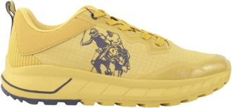 U.S.Polo Association Gele hardloopschoenen Seth 001 van eco-leer/mesh voor heren - Heren - Sneakers - Geel - 40 EU - Leer - Schoenen