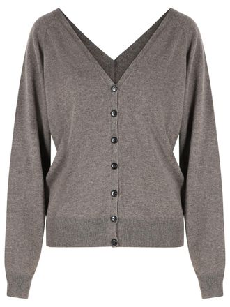 Lisa Yang Jiani Cardigan In Beige Truffle Cashmere