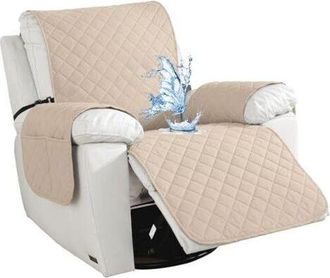 OEM Funda Impermeable Para Sill&oacute;n Individual, Antideslizante Y Resistente A Los Ara&ntilde;azos, Con Bolsillos, Reposabrazos, Resistente A Las Manchas, Apta Para