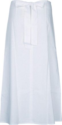 Toteme Womens Skirt White Cotton Linen