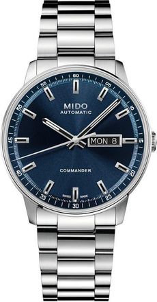 Mido Commander Datoday Automatic Bracelet Watch, 40mm in Blue at Nordstrom