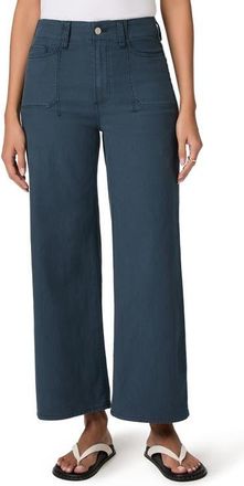 Paige Anessa High Waist Ankle Wide Leg Pants in Vintage Navy Moonlight at Nordstrom, Size 25