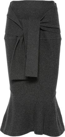 Jacquemus The Fiocco Tie-fastening Flounce-hem Skirt