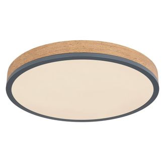 Netlighting Doro Ceiling Light Graphite 45cm LED Dimmable 2700-6500K Remote Timer in Grey