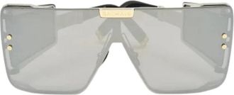 Balmain Pre-owned Glazen Zonnebril - Dames - Vintage Accessoires - Grijs - ONE Size - Vintage