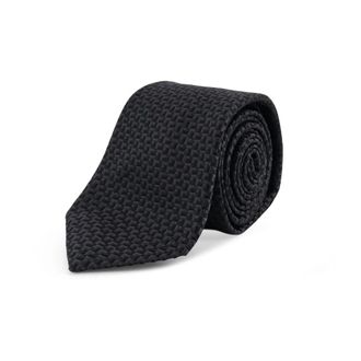 Kiton Micro-pattern Tie - male - Kiton - Ties - Black - ONE SIZE - Accessories