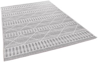 Tom Tailor Teppich »Funky Outdoor Geometric« rechteckig 5 mm Höhe Flachgewebe, modernes Rauten Design, Outdoor geeignet, Wohnzimmer