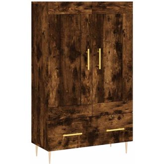 vidaXL Aparador alto madera de ingeniería roble ahumado 69,5x31x115 cm vidaXL