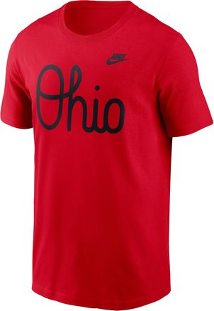 Nike Ohio State Vintage Script Nike Mens College T-Shirt in Red | N19965NOBV-2G4
