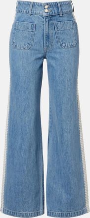 Veronica Beard Taylor high-rise wide-leg jeans