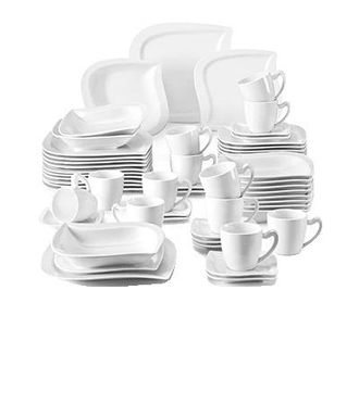 OEM Vajilla De Porcelana Para 6/12 Personas, Blanca