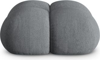 Cosmopolitan Design Puf tejido estructural gris