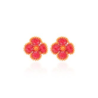 Lott. Gioielli CE SI Flower Earring S - Fuchsia/Orange in Fushia/orange at Nordstrom, Size Small