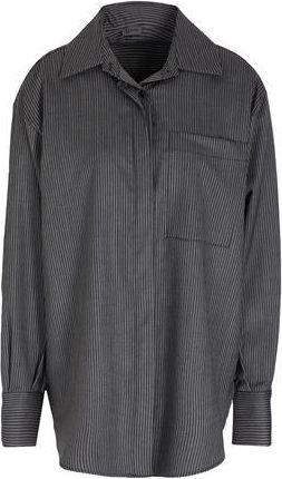 8 by YOOX PINSTRIPED WOOL OVERSIZED SHIRT