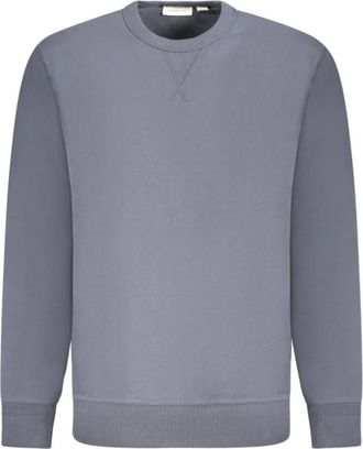 Calvin Klein Blauwe katoenen sweater - Heren - Sweatshirts - Blauw - XL - Katoen - Hoodies & sweatvesten