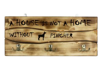 OEM Pinscher Miniatura: Percha Con Perro, Expositor De Medallas, Decoraci&oacute;n Del Hogar De Art-dog
