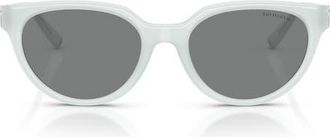 Tiffany & Co. 55mm Gradient Cat Eye Sunglasses in Opal Diamond/dark Grey at Nordstrom