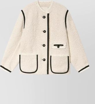 Isabel Marant maylin wool blend jacket contrast trim