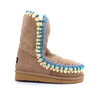 Mou Eskimo Overstitching - Dames - Schoenen - Beige - Maat: 35 EU Leer