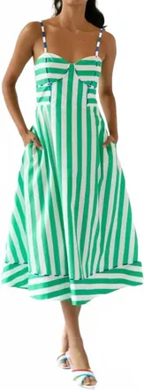 Rachel Antonoff Harper Dress In Green Painted