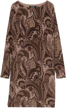 Ralph Lauren Imbree Lange Mouw Damesjurk - Dames - Korte kleedjes - Veelkleurig - XL - Polyester - Kleedjes